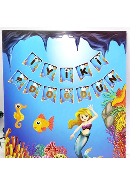 Deniz Kızı Ariel Iyi Ki Doğdun Banner