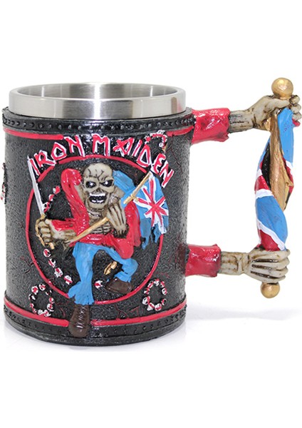 Iron Maiden Polyester Kaplı Metal Kupa Bardak