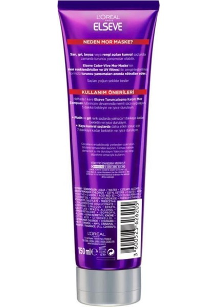 Renk Koruyucu Bakım Şampuan 450ml & Turunculaştırma Karşıtı Mor Şampuan & Mor Maske indirimleri