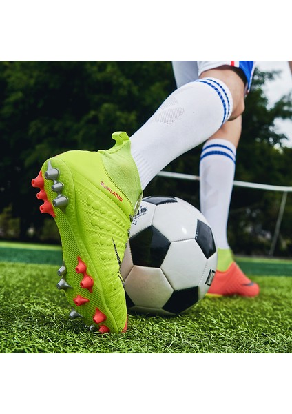 Ag/fg Artı Boyutu 32-46 Futbol Ayakkabıları Kramponlar Çim Eğitimi Ultra Hafif Ayak Bileği Çim Futbolu (Yurt Dışından) modelleri