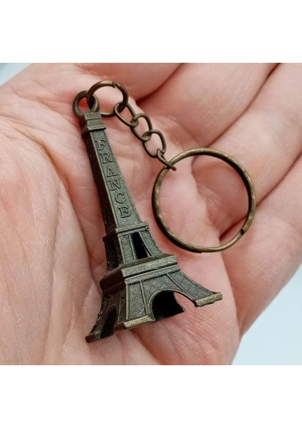 Paris Eyfel Kulesi 3D Metal Anahtarlık Gold Mat fiyatları