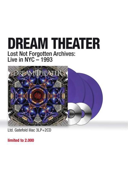 Dream Theater Lost Not Forgotten Archives: Live In Nyc (Limited Edition - Lilac Vinyl) - Plak