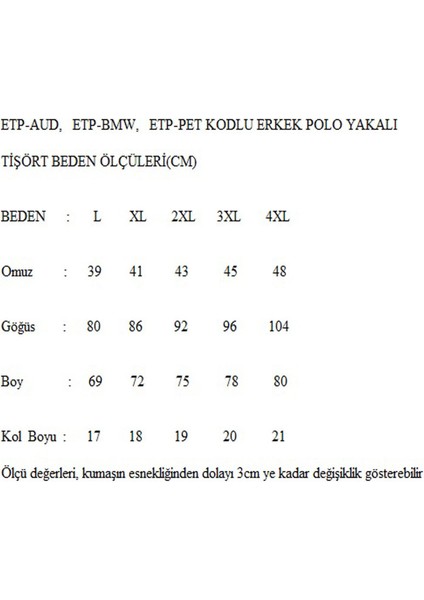 Erkek Polo Yakalı Beyaz Audi Baskılı Kısa Kollu Tişört Etp-Aud indirimleri
