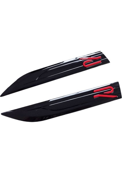 Golf 8 2'li Çamurluk Arması Siyah-Kırmızı / YACI166