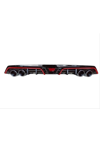 Honda Cıvıc Fc5 2016-2020 Difüzör 4 Egzoz Piano Black Kırmızı Serıtlı modelleri