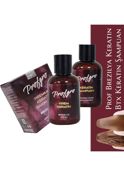 Brezilya Keratin Bakım Seti Aylarca Işıldayan Düz ve Bakımlı Saçlar Mucizevi Premium Keratin ve Keratin Şampuan