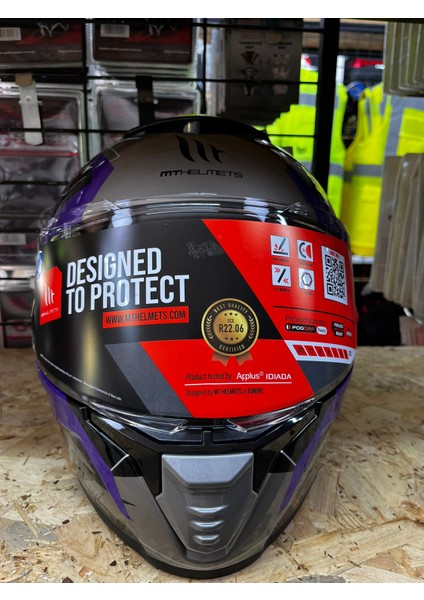 Kask mt Thunder 4 Sv Valıant B2 Parlak Gri Mor Sarı fiyatları