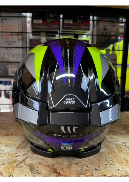 Kask mt Thunder 4 Sv Valıant B2 Parlak Gri Mor Sarı modelleri