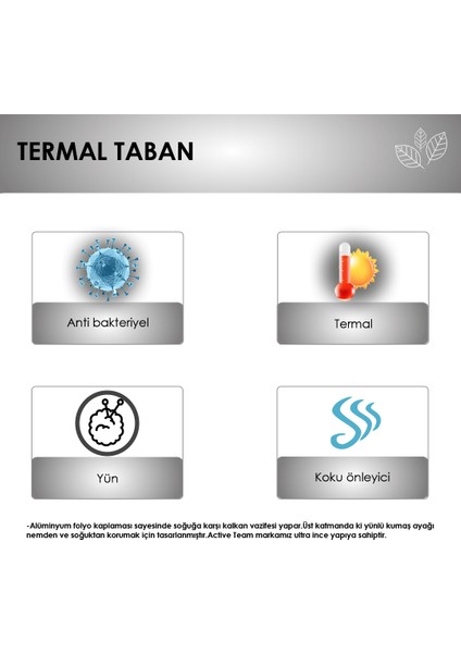 LX05 - Termal | Kış Aylarına Özel Isı Yalıtımlı, Sıcak Tutan, Alüminyum ve Yün Kaplı İç Tabanlık