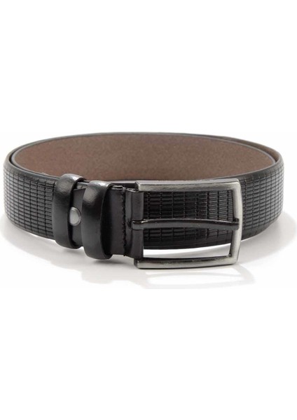 Siyah Baskılı Leather Erkek Kemer U08657011803