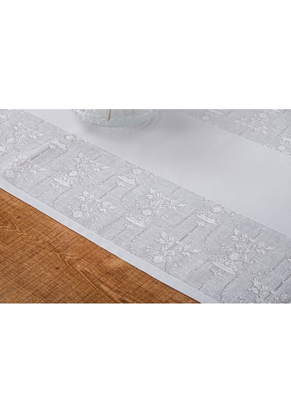 Ayda Jakar Polyester Kumaş Gri Runner 45X150 cm - 1417