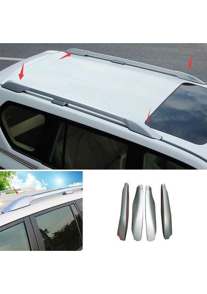 Toyota Prado Fj 150 Tavan Çıtası 2010 2017 Oem Style Gri