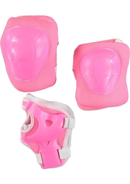 Bisiklet Paten Kaykay Ellik Dizlik Dirseklik 6lı Koruma Seti - Pembe