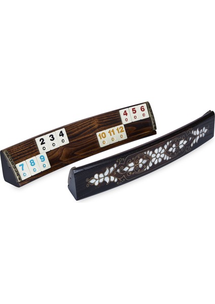 Gerçek Beyaz Sedef Işlemeli Ahşap Oval Okey Takımı Montego Oyun Seti modelleri