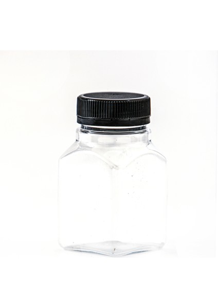 150ML Pet Kare Şişe ve Siyah Kapak (250 Adet)