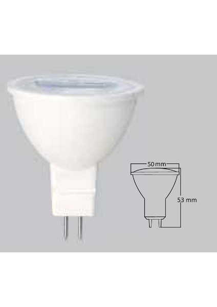 7W LED Ampul 220V Gu5.3 Duylu Ilıkbeyaz Işık