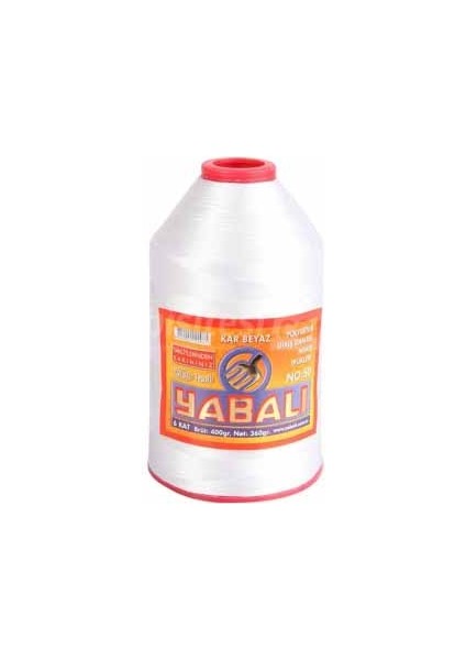 Yabalı Polyester Dantel Ipliği 100 gr Kar Beyaz No: 60