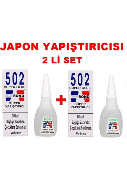 Arcan Evobond Japon Yapıştırıcısı 502 Hızlı Sağlam Süper Yapıştırıcı