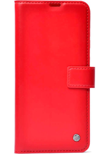Xiaomi Mi 12 Lite Kılıf Kar Delüx Cüzdan Kartvizitli Standlı Kopçalı Kırmızı