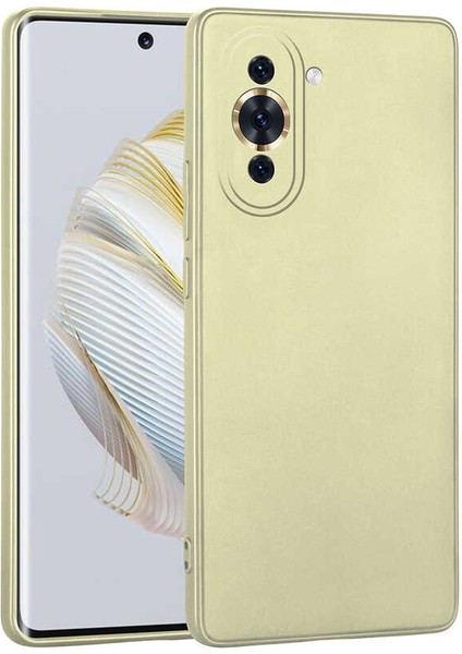 Huawei Nova 10 Kılıf Premier Mat Silikon Renkli Lüx Korumalı Gold