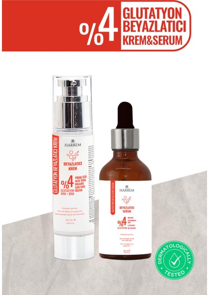 Glutatyon Beyazlatıcı Leke Karşıtı Krem & Serum Seti 50 ml