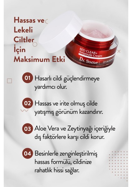 Hassas Ciltler Için Centella Özlü Leke ve Kore Yüz Kremi 50ML modelleri