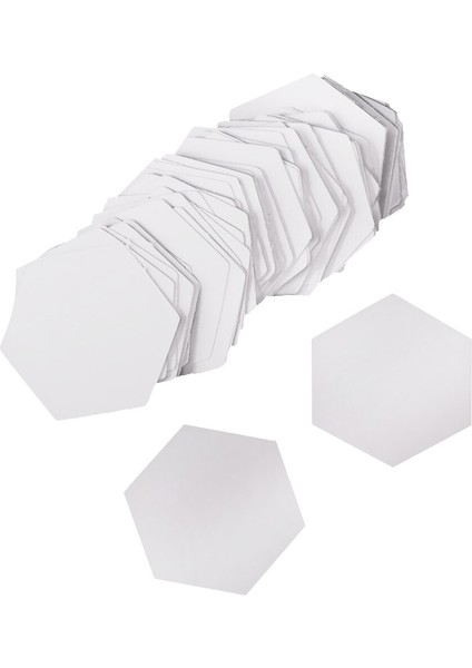 PeriStore 100 Adet Altıgen Şablon Patchwork Kağıt Kapitone Dikiş El Sanatları Dıy