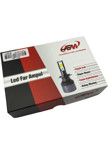 12V H4 LED Xenon Far Ampul Seti 7200K