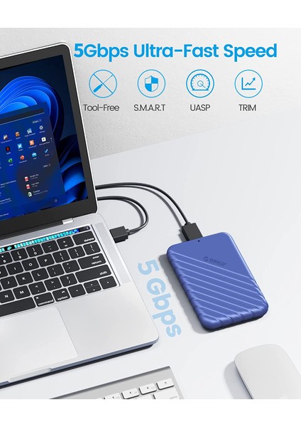 Usb3.0 2.5 Inç 6tb HDD SSD Harici Slim Harddisk Kutusu, 25PW1-U3