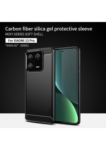 Xiaomi 13 Pro 5G İçin Mofı Jk Tpu Serisi-1 Yumuşak Tpu Telefon Kılıfı, Karbon Fiber Doku Fırçalanmış Çizelge Koruyucu Kapak (Yurt Dışından)