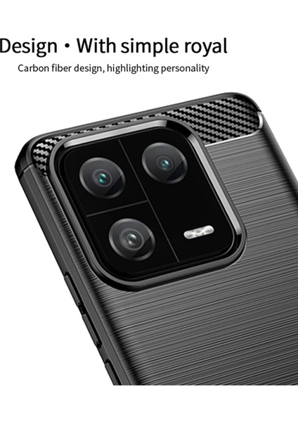 Xiaomi 13 Pro 5G İçin Mofı Jk Tpu Serisi-1 Yumuşak Tpu Telefon Kılıfı, Karbon Fiber Doku Fırçalanmış Çizelge Koruyucu Kapak (Yurt Dışından)