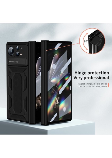 Xiaomi Mix İçin Katlama 2 5G Katlanır Telefon Kılıfı ile Kickstand Manyetik Menteşe Akıllı Telefon Kapağı Temperli Cam Ekran Koruyucu Film (Yurt Dışından) indirimleri