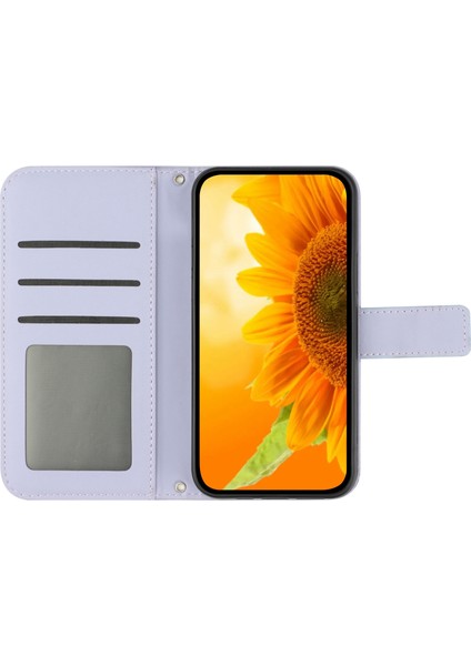 Lr Joyful Xiaomi İçin Poco M4 Pro 4G HT04 Cüzdan Telefon Kılıfı Baskılı Ayçiçeği Stand Skin Touch Pu Deri Anti-Çizelge Kapağı Kayışlı (Yurt Dışından)