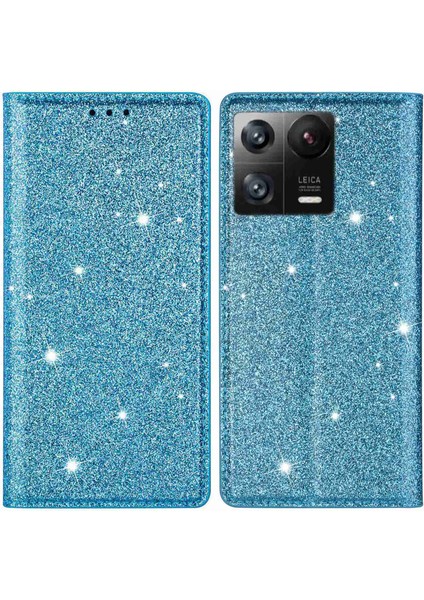 Xiaomi 13 Pro 5G Glitter Sequins Pu Deri Telefon Kılıf Tutucu Şok Geçirmez Stand Telefon Kapağı (Yurt Dışından)