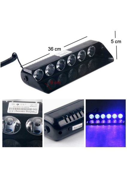 Cam Içi Çakar Lamba Uzaktan Kumandali 27 LED 27W 12V Kirmizi-Beyaz-Mavi / LAPA521 fiyatları
