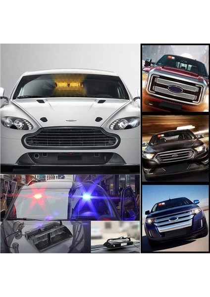 Flaş LED Çakarli 16W Kirmizi-Mavi 8 Fonksiyonlu / LAPA176