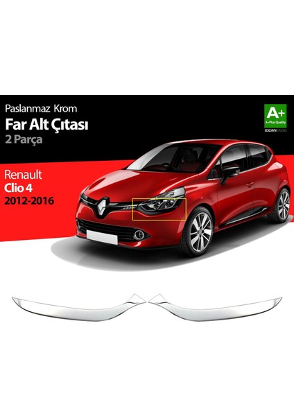 Renault Clio 4 Hb Krom Far Alt Çitasi 2012-2016 modelleri