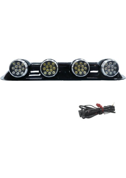 Space Offroad Sis Lambasi 12X4 LED Yuvarlak Siyah /LASS243