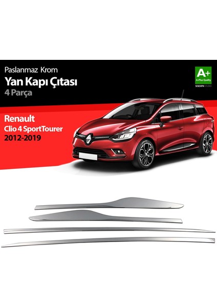 Renault Clio 4 Sporttourer Krom Yan Kapi Çitasi 4 Prç. 2012 Üzeri
