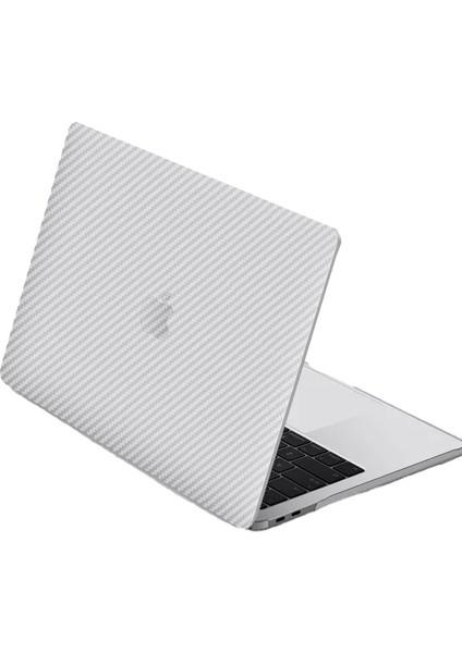 MacBook Air M1 A2337 A2179 A1932 Karbon Fiber Görünümlü Kılıf Kapak Koruma