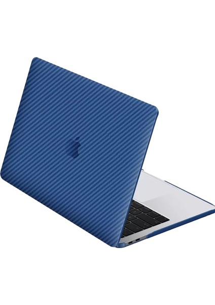 MacBook Air M1 A2337 A2179 A1932 Karbon Fiber Görünümlü Kılıf Kapak Koruma