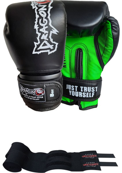 Attack Boks Eldiveni Kick Boks Muay Thai Boks Eldiveni ve Whiteface Bandaj 2'li Set