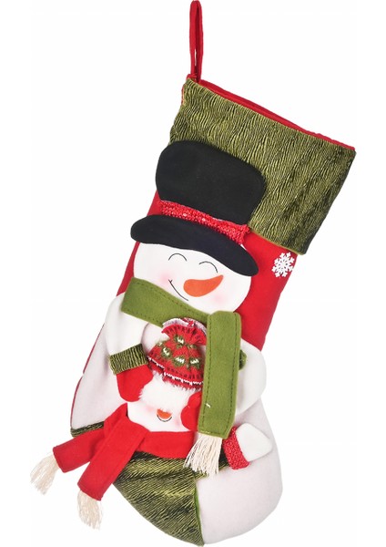 New Year Snowman Yılbaşı Hediye Çorabı 47 cm