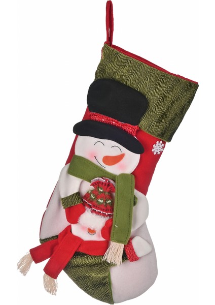 New Year Snowman Yılbaşı Hediye Çorabı 47 cm modelleri