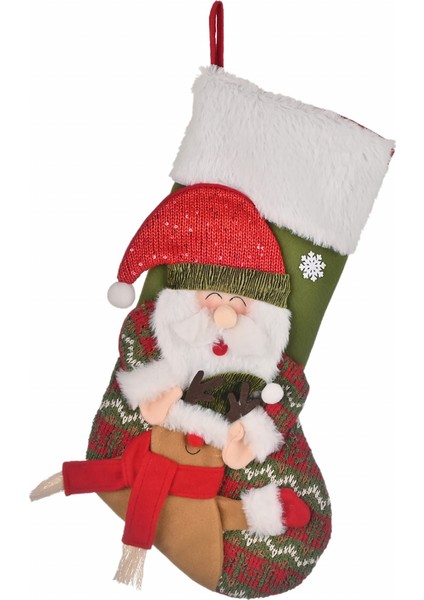 New Year Santa Yılbaşı Hediye Çorabı 47 cm fırsatları