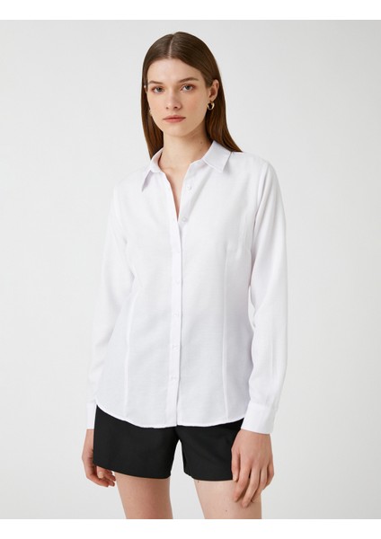 Basic Gömlek Uzun Kollu Dikiş Detaylı modelleri