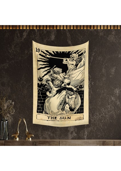 Tarot Kartı The Sun Duvar Örtüsü Halısı