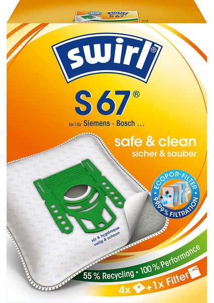 S 67 Ecopor Siemens ve Bosch Elektrikli Süpürgeler Için Elektrikli Süpürge Toz Torbası fiyatları