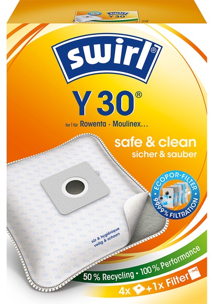 Y 30 Ecopor Rowenta, Moulinex Elektrikli Süpürgeler Için Toz Torbası fiyatları