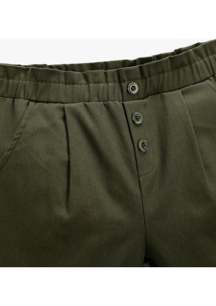 Kumaş Havuç Pantolon Düğme Detaylı Cepli modelleri